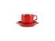  Porland Seasons Kırmızı Tabaklı Çay Fincanı 190cc