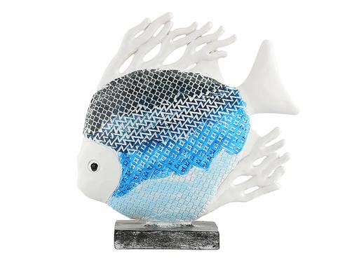 Porland Balık Mavi Dekoratif Obje 24cm