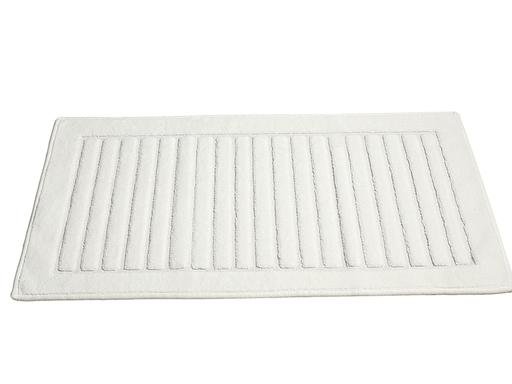 Porland Striped Beyaz Dikdörtgen Banyo Paspası 60*100 cm