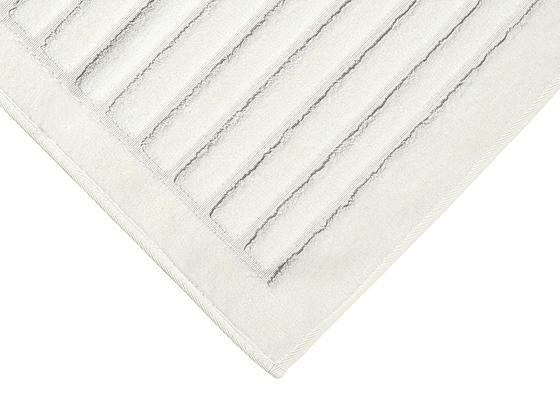  Porland Striped Beyaz Dikdörtgen Banyo Paspası 60*100 cm