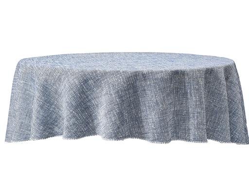 Porland Mell Mavi Yuvarlak Tablecloth 160cm