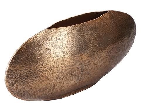 Porland Sia Altın Oval Vazo 30cm